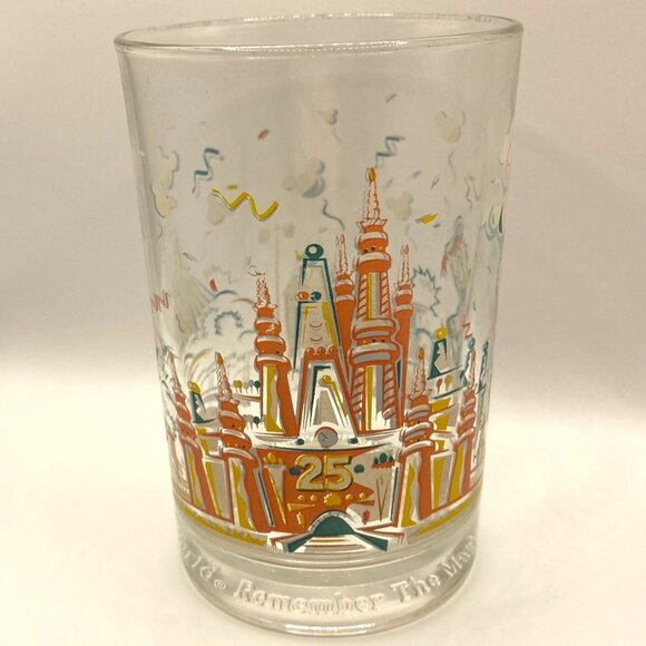 Walt Disney World 25th Anniversary Glass Donald Duck Castle 1996 Promo Cup - Picture 1 of 10